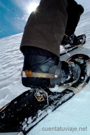 Uso de las raquetas de nieve.